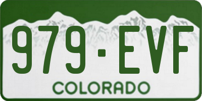 CO license plate 979EVF