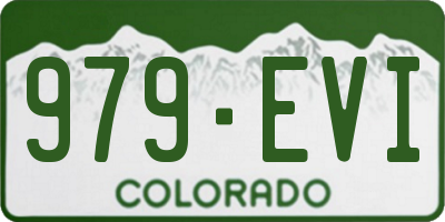 CO license plate 979EVI
