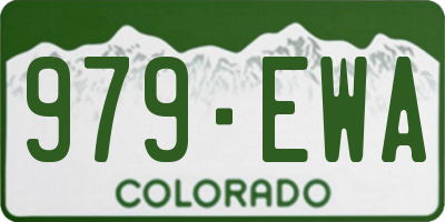 CO license plate 979EWA