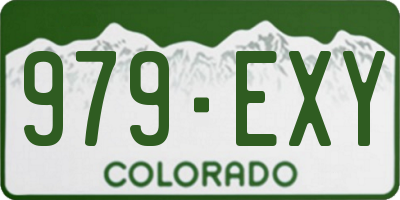 CO license plate 979EXY