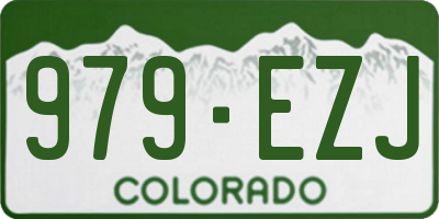 CO license plate 979EZJ