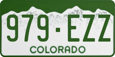 CO license plate 979EZZ