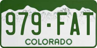 CO license plate 979FAT
