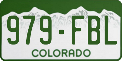 CO license plate 979FBL
