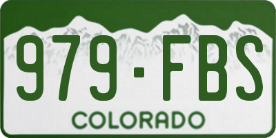 CO license plate 979FBS