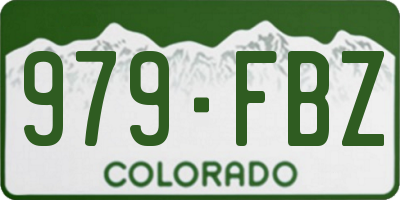 CO license plate 979FBZ