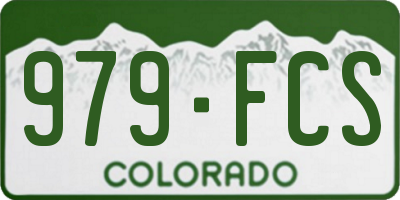 CO license plate 979FCS
