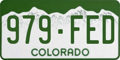 CO license plate 979FED