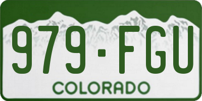 CO license plate 979FGU