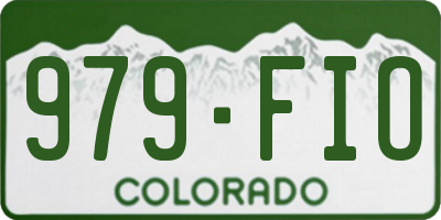 CO license plate 979FIO