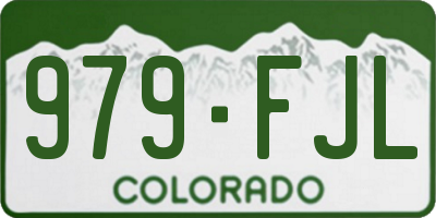 CO license plate 979FJL