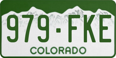 CO license plate 979FKE