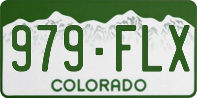 CO license plate 979FLX
