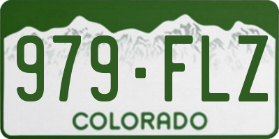 CO license plate 979FLZ
