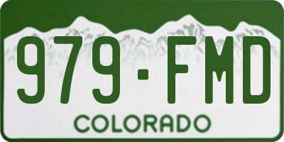 CO license plate 979FMD