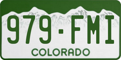 CO license plate 979FMI