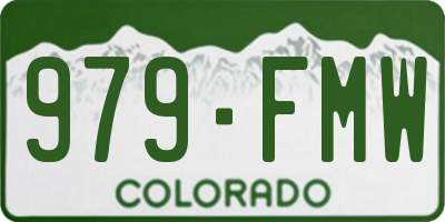 CO license plate 979FMW