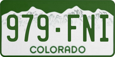 CO license plate 979FNI