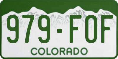 CO license plate 979FOF