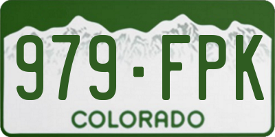 CO license plate 979FPK