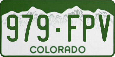 CO license plate 979FPV