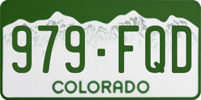 CO license plate 979FQD