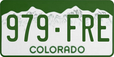 CO license plate 979FRE