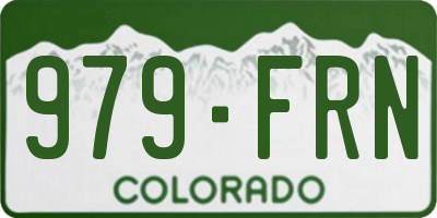 CO license plate 979FRN
