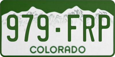 CO license plate 979FRP