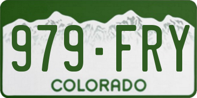 CO license plate 979FRY
