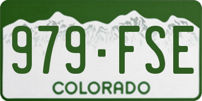 CO license plate 979FSE