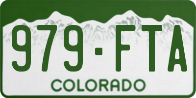 CO license plate 979FTA