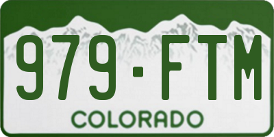 CO license plate 979FTM