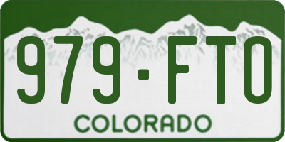 CO license plate 979FTO