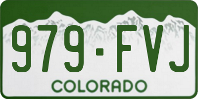 CO license plate 979FVJ