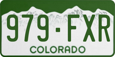 CO license plate 979FXR