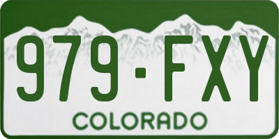 CO license plate 979FXY