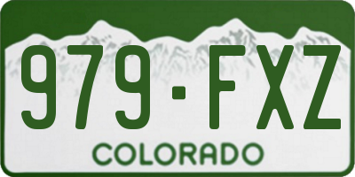 CO license plate 979FXZ
