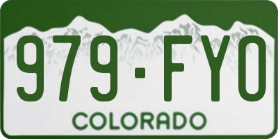 CO license plate 979FYO