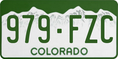 CO license plate 979FZC