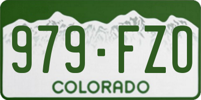 CO license plate 979FZO