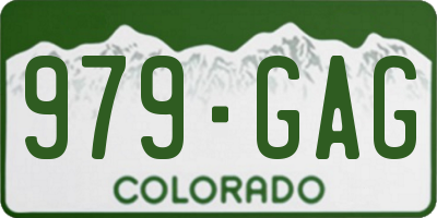 CO license plate 979GAG