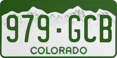 CO license plate 979GCB