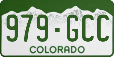 CO license plate 979GCC