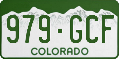 CO license plate 979GCF