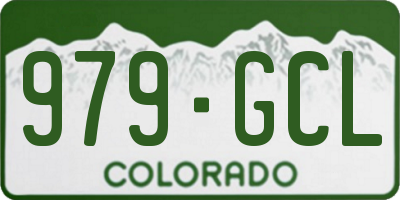 CO license plate 979GCL
