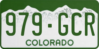 CO license plate 979GCR