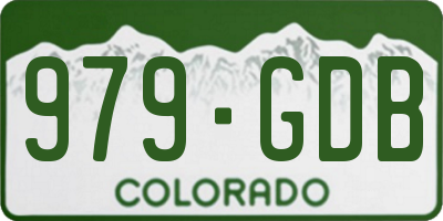 CO license plate 979GDB