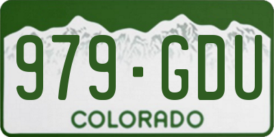 CO license plate 979GDU