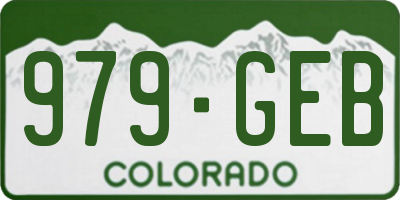 CO license plate 979GEB